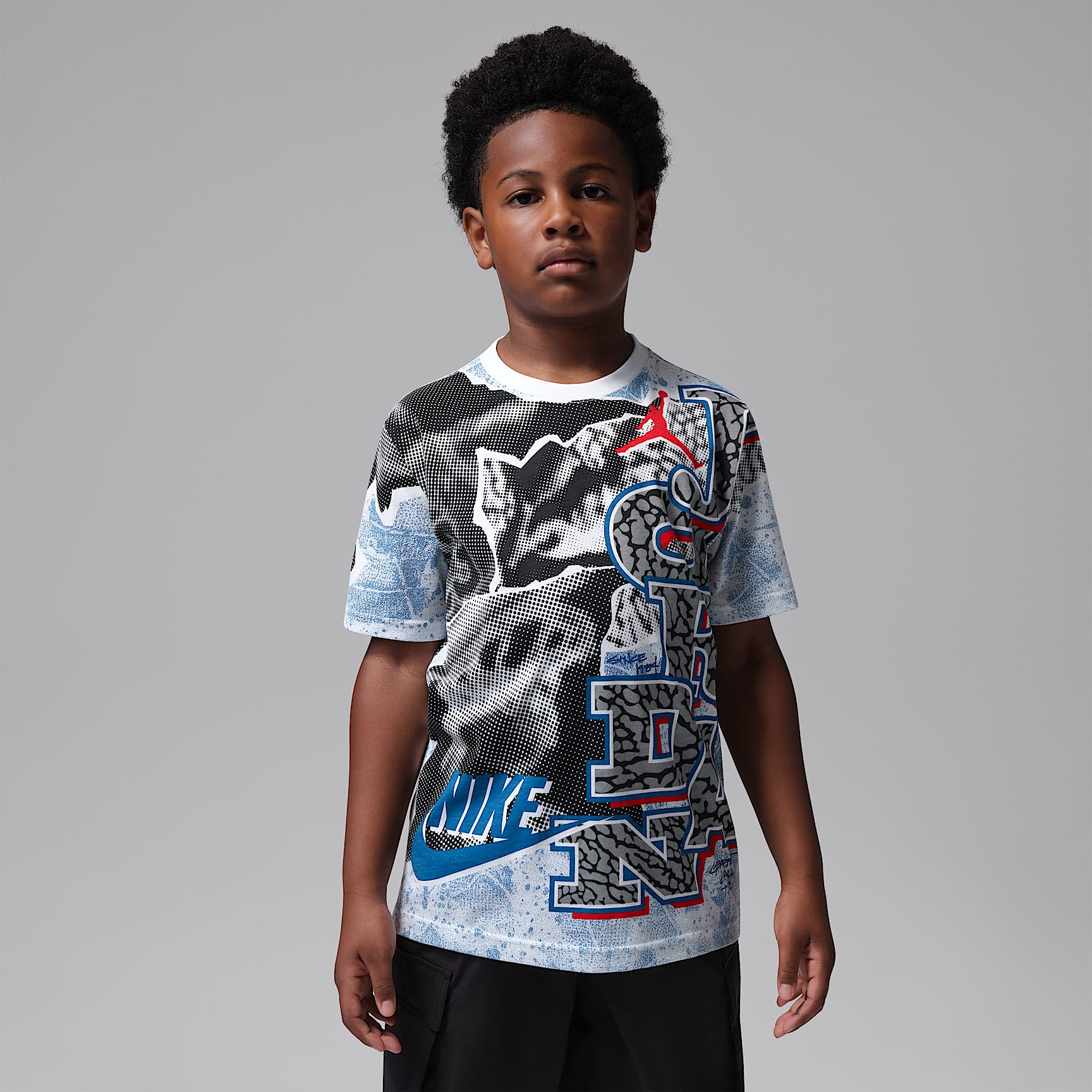 AJ3 ダンクコンテスト UK8 27.0 Jordan Big Kids' AJ3 True Blue Retro T-Shirt. Nike.com